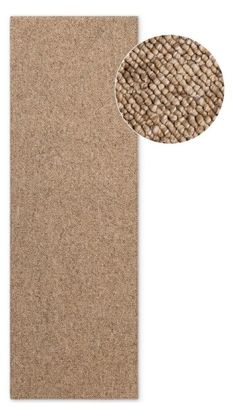 Covor tip traversă maro deschis lavabil 80x240 cm Rocco Caramel – Elle Decoration