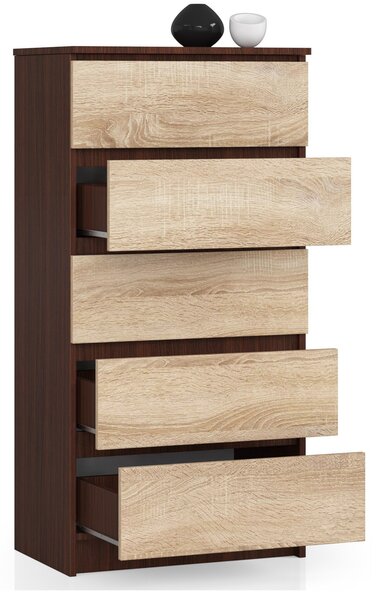Comodă Kalista V (wenge + stejar sonoma). Promo -19%. 1151972