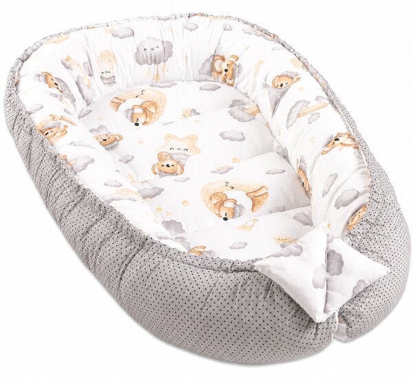 Cosulet bebelus pentru dormit Kidizi Baby Nest Cocoon 90x50 cm Koala Dreams