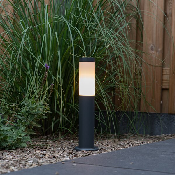Lampă de stâlp gri antracit 45 cm IP44 - Rox