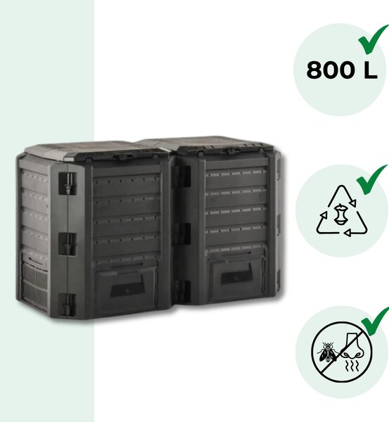 Compostor de grădină - Compogreen 800 l, negru Prosperplast
