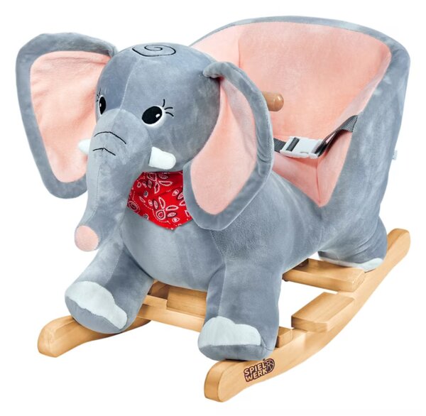 Jucărie balansoar elefant VICTOR cu centură de siguranță, gri Spielwerk