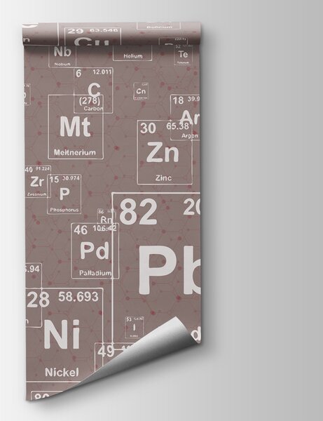 Fototapet Un model de elemente de tabel periodic alb și negru, Fototapet designer, Fototapet populare, w00713v3 - Tapeko.ro