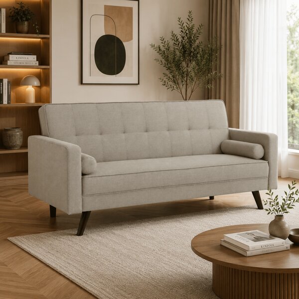 KONDELA Canapea extensibilă, material gri-maro taupe, OTISA