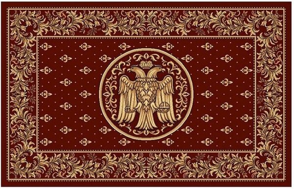 Covor Bisericesc, Model 15077 210, Dreptunghiular, Rosu Grena Rosu, Dreptunghi, 150x230