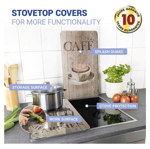 Set 2 protecții din sticlă pentru aragaz Wenko Bistrot, 52 x 30 cm
