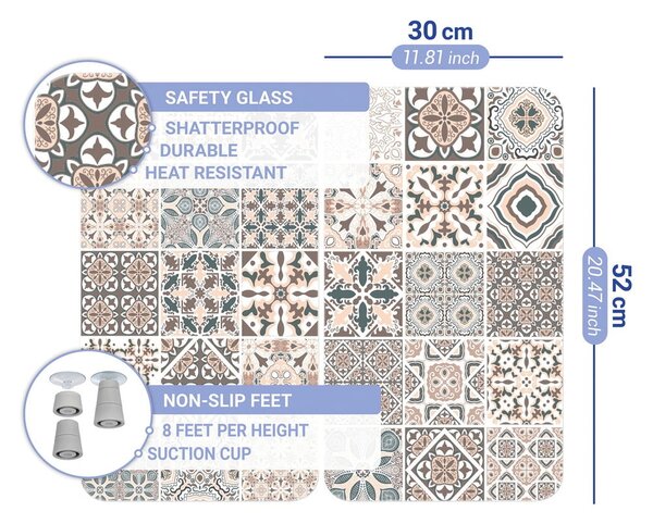 Set 2 protecții din sticlă pentru aragaz Wenko Universal Tile