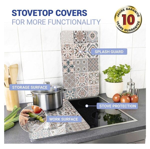 Set 2 protecții din sticlă pentru aragaz Wenko Universal Tile