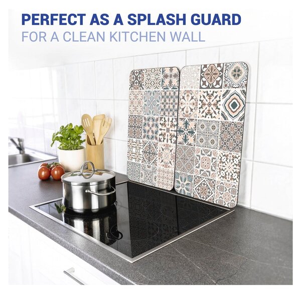 Set 2 protecții din sticlă pentru aragaz Wenko Universal Tile