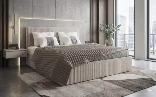 Set dormitor Malibu Bej cu dulap Atlantic 150 cm Wenge