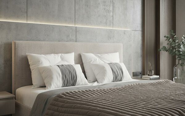 Set dormitor Malibu Bej cu dulap Atlantic 150 cm Wenge