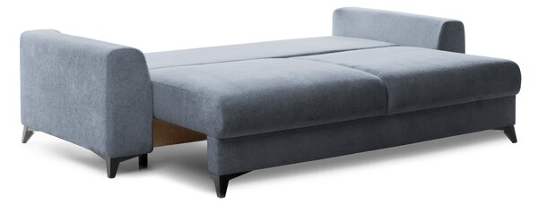 Canapea Extensibilă 3 locuri TIVOLI, cu ladă depozitare, 240x105x95 cm, Albastru-Mystery