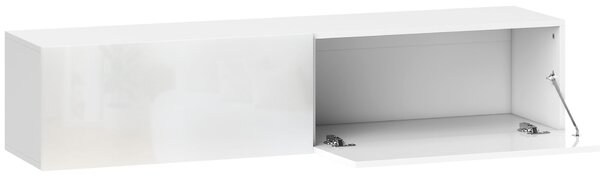 HOMCOM Dulap TV Suspendat pentru Televizoare de 45"-55"-65" cu 2 Dulapuri, Alb | Aosom Romania