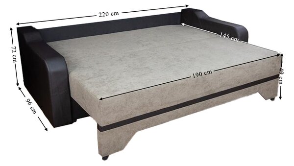 Canapea Extensibilă Royal Bonell Mini, Crem