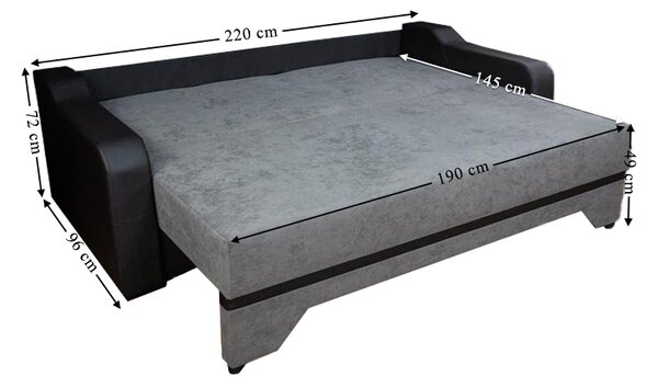 Canapea Extensibilă Royal Bonell Mini, Maro deschis