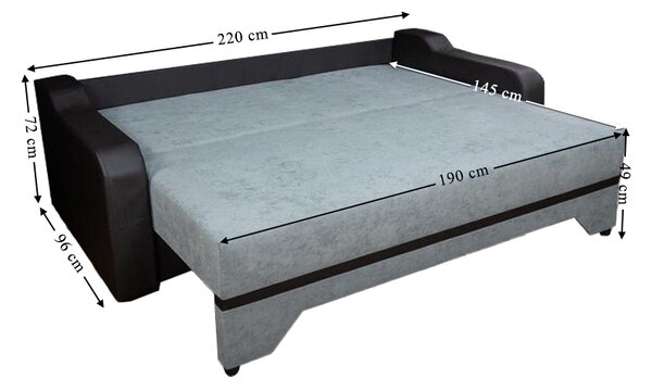 Canapea Extensibilă Sally Bonell Mini, Gri albastrui