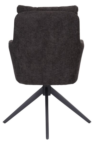 Scaun de dining pivotant Fioro negru