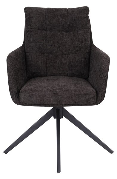 Scaun de dining pivotant Fioro negru