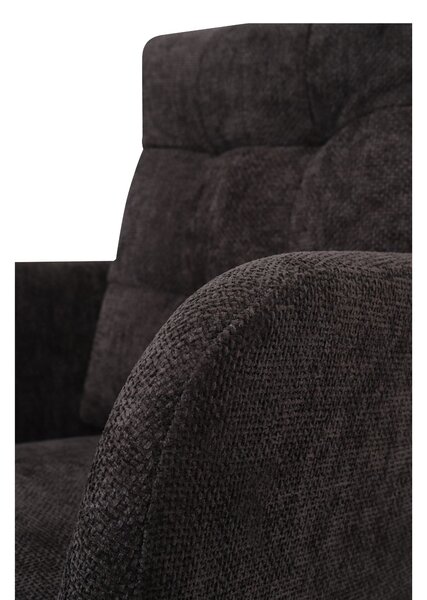 Scaun de dining pivotant Fioro negru