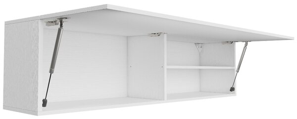 HOMCOM Dulap de Baie Montat pe Perete, Dulap Suspendat Modern cu Ușă Soft Close, 2 Compartimente și Raft Reglabil, pentru Living și Hol, Economisire Spațiu, 120x23x30 cm, Alb | Aosom Romania
