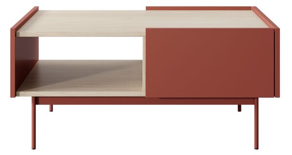Măsuță de cafea Color cărămiziu/stejar linea
