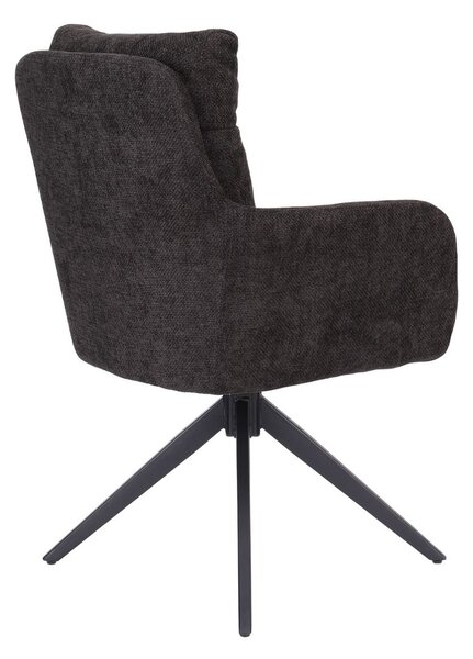 Scaun de dining pivotant Fioro negru