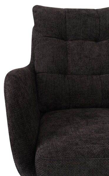 Scaun de dining pivotant Fioro negru
