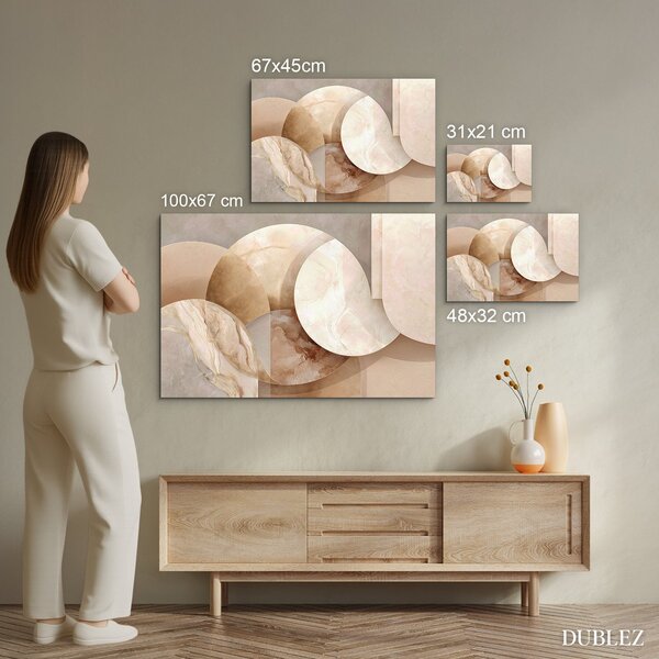 DUBLEZ | Tablou abstract - Champagne | Imprimare UV premium