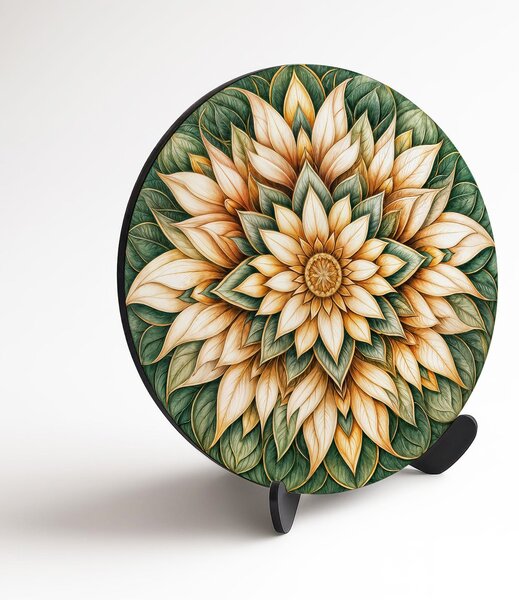 DUBLEZ | Mandala florală - Inima junglei | Imprimare UV premium