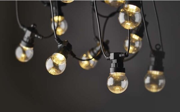 Ghirlandă LED decorativă pentru exterior, 10 LED/10 m, IP44, transparentă
