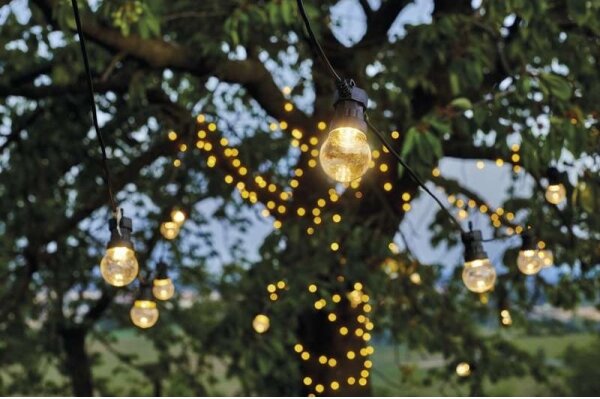 Ghirlandă LED decorativă pentru exterior, 10 LED/10 m, IP44, transparentă