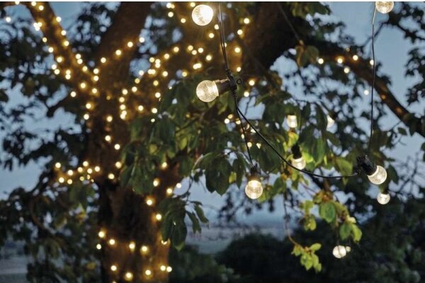 Ghirlandă LED decorativă pentru exterior, 10 LED/10 m, IP44, transparentă