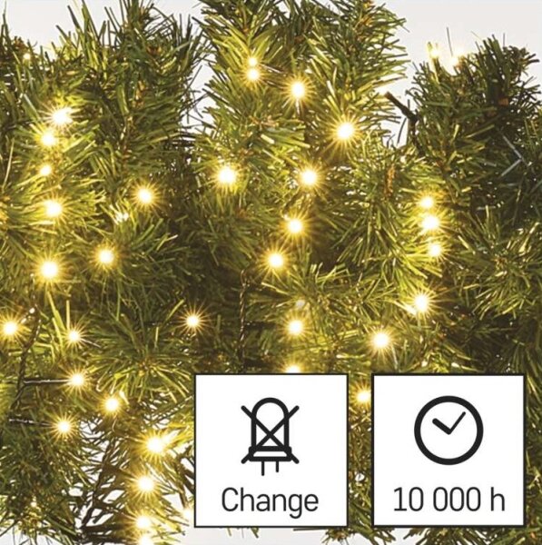 Ghirlandă LED pentru exterior, 400 LED/13 m, IP44, alb cald