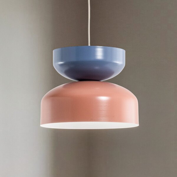 ALDEX Lampă suspendată Tula, coral/albastru, abajur metalic, reglabil, Multicolor, Camera de zi / sufragerie, Metal, Modern