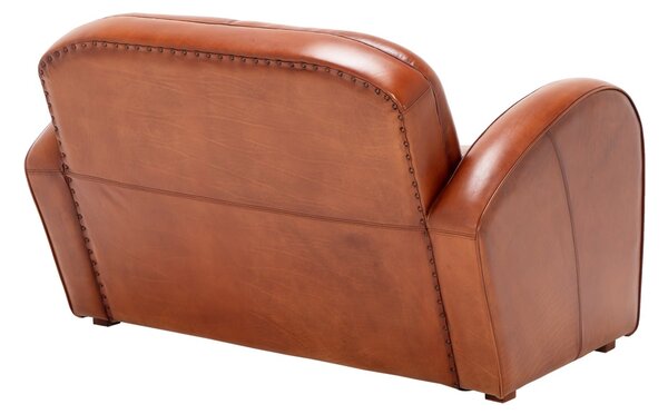 Lessing 2 seater leather sofa 130 cm DarkBrown