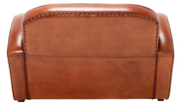 Lessing 2 seater leather sofa 130 cm DarkBrown