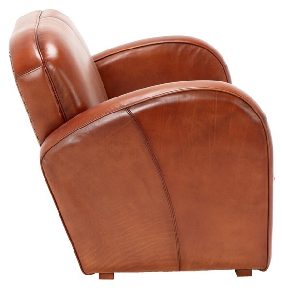 Lessing 2 seater leather sofa 130 cm DarkBrown