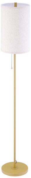 HOMCOM Lampadar design 40 W max. picior oțel dorat abajur material textil cremă dim. 25,5 x 25,5 x 157 cm auriu și bej | Aosom Romania