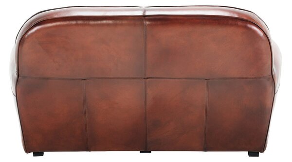 Canapea Milán din piele de 150 cm DarkBrown