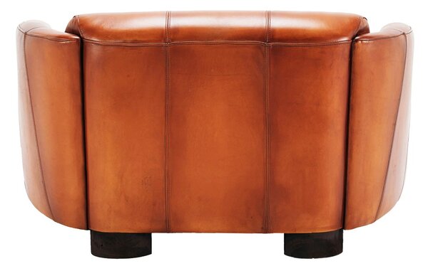 Canapea Coupé din piele DarkBrown / 125 cm