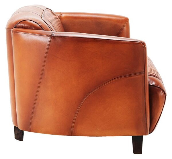 Canapea Coupé din piele DarkBrown / 125 cm