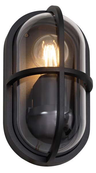 Lampă de perete pentru exterior neagră ovală IP65 - Target