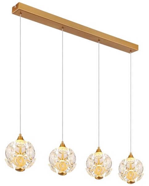 Globo 16047-4H - Lustru LED suspendat pe cablu VIRINA LED/32W/230V 3000K auriu