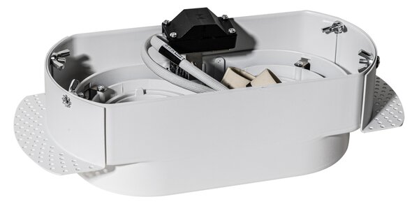 Set de 6 spoturi încastrate rotunjite albe GU10 50mm cu 2 lumini - Hubs