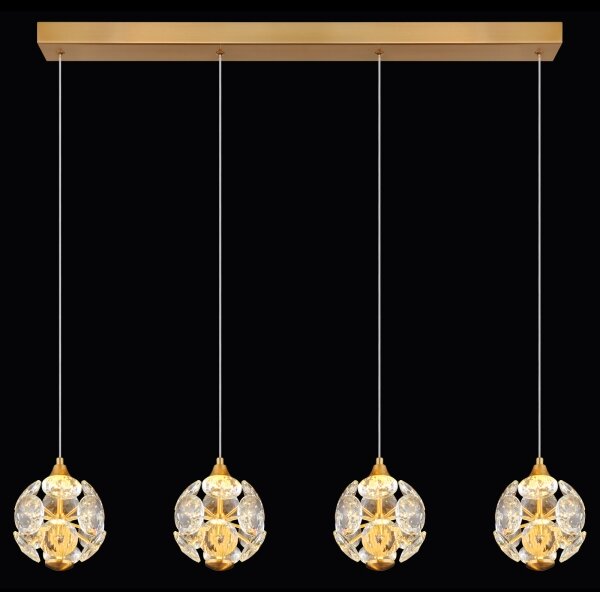Globo 16047-4H - Lustru LED suspendat pe cablu VIRINA LED/32W/230V 3000K auriu