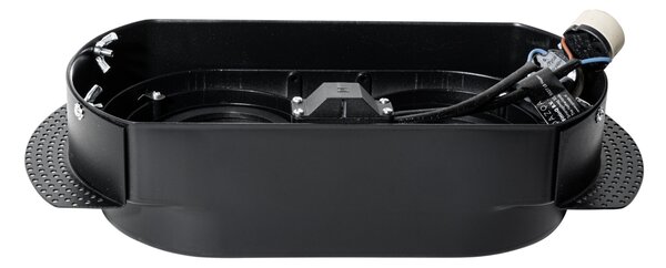 Set de 6 spoturi încastrate rotunjite negre GU10 70mm cu 2 lumini - Hubs