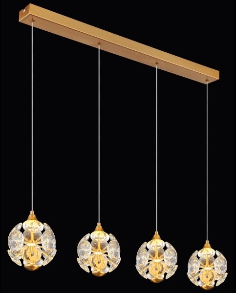 Globo 16047-4H - Lustru LED suspendat pe cablu VIRINA LED/32W/230V 3000K auriu
