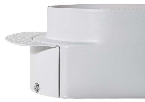 Set de 6 spoturi încastrate rotunjite albe GU10 50mm cu 2 lumini - Hubs