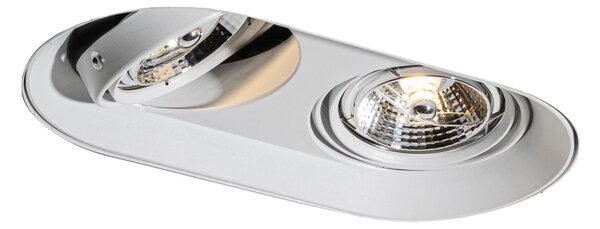 Spot rotund incastrat alb GU10 70mm 2 lumini - Hubs