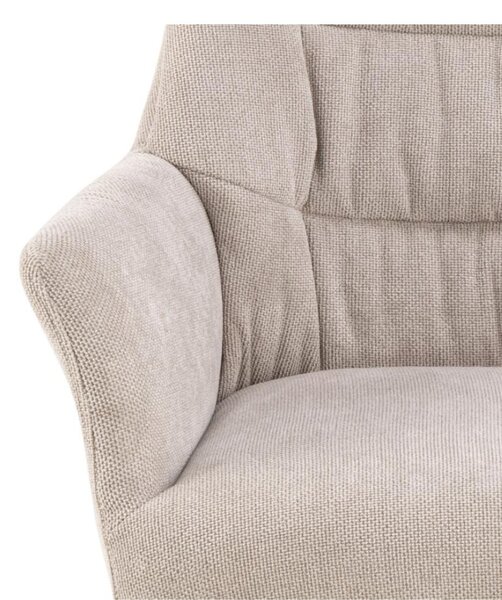 Scaun de dining pivotant Alonso, bej